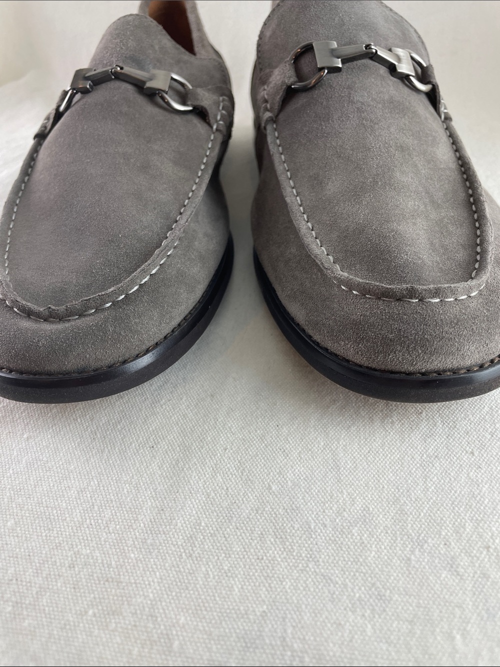Steve Madden Arista Men's Grey Suede Bit Loafers Size 12 - Picture 3 of 12